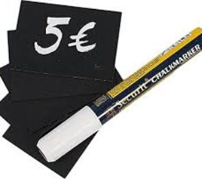 SEGNAPREZZI LAVAGNA PER SALUMI SERIE BLACK CO INOX+ CLIP+CF25 PZ