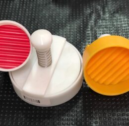 PRESSA HAMBURGER IN POLIETILENE ALIMENTARE MEAT CACKE MIS 8 con dischi dm 7