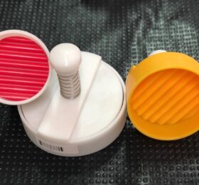 PRESSA HAMBURGER IN POLIETILENE ALIMENTARE MEAT CACKE MIS 8 con dischi dm 7