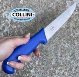 COLTELLO SCANNARE TRIDENTUM cm 16 MANICO BLU
