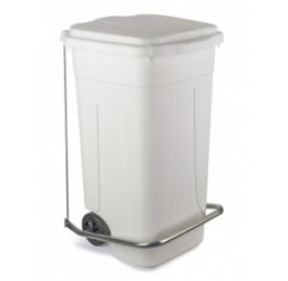PATTUMIERA PLASTICA RIGIDA CON PEDALE E COPERCHIO S/ RUOTE LT 60