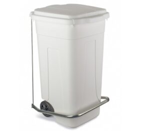 PATTUMIERA PLASTICA RIGIDA CON PEDALE E COPERCHIO S/ RUOTE LT 60