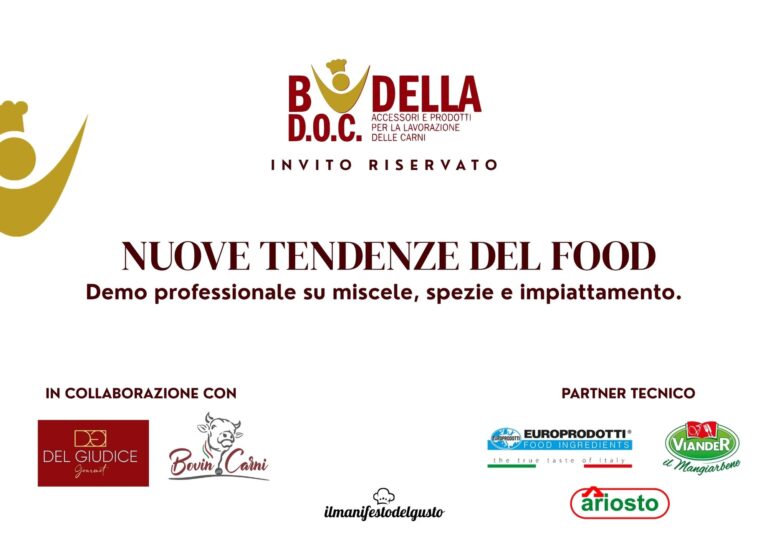 Demo 23 ottobre Nuove tendenze del food