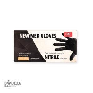 GUANTI IN NITRILE NERO NEW MED CARBON S/POLV 100 PZ
